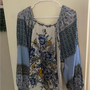 Free people floral blouse.
